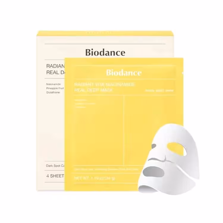 ماسک ورقه ای ضدلک ویتا نیاسینامید بایودنس 1 عددی حجم 34 گرم