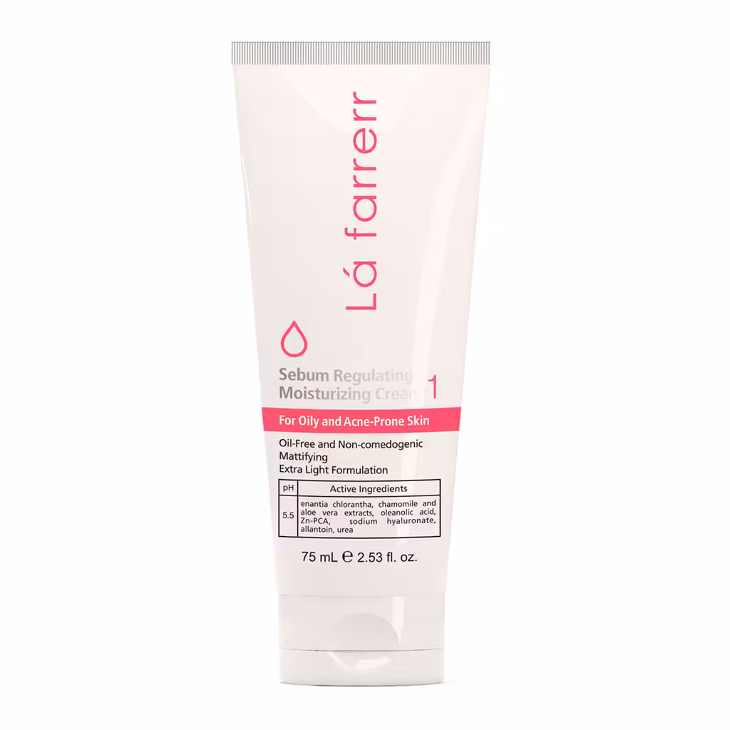 کرم مرطوب کننده پوست چرب لافارر کنترل کننده چربی 75 میلی لیتر | La Farrerr Sebum Regulating Moisturizing Cream