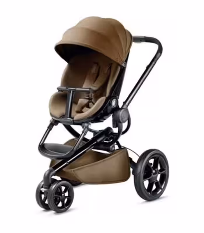 کالسکه کویینی مود رنگ قهوه ای با فریم مشکی Quinny moodd Toffee Crush