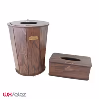 ست سطل و جعبه دستمال هایلو مدل کاترین