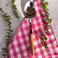 قاشق خورشت استیل دسته چوبی