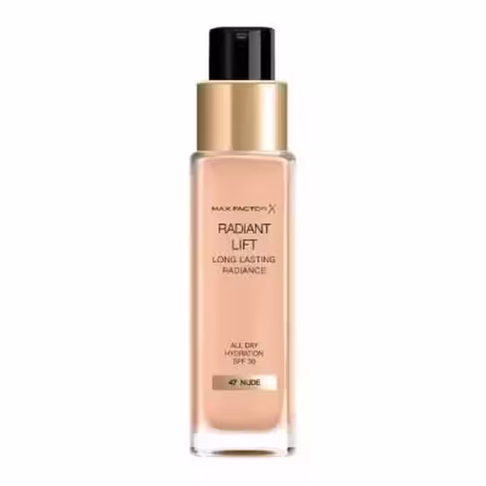 کرم پودر مکس فکتور MAX FACTOR مدل Radiant Lift شماره 47 NUDE حجم 30 میلی لیتر