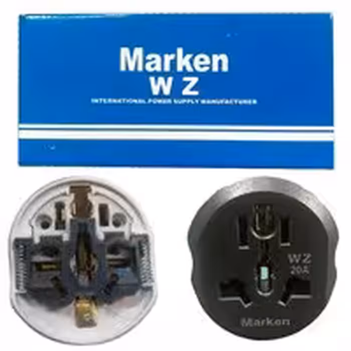تبدیل 3به2  برق ارت دار Marken wz 20A  درجه یک