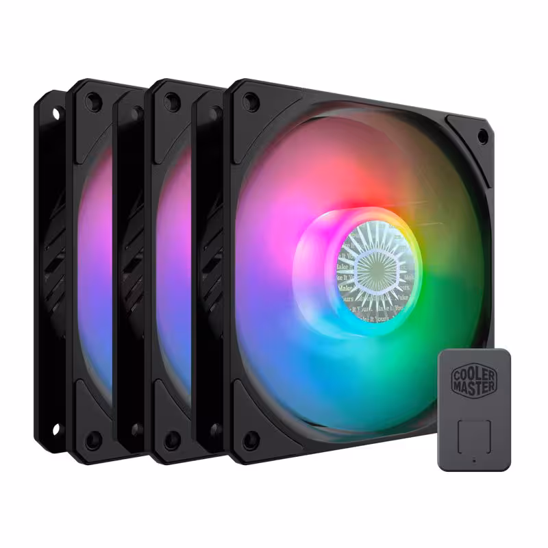 فن کیس کولر مستر 12*12 Cooler Master SICKLEFLOW 120 ARGB بسته 3 عددی