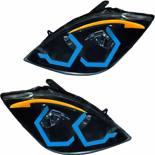 خرید چراغ جلو اسپرت تیبا مدرن مدل BMW آبی یخی بدون موتور دو عددی | اتوموبی