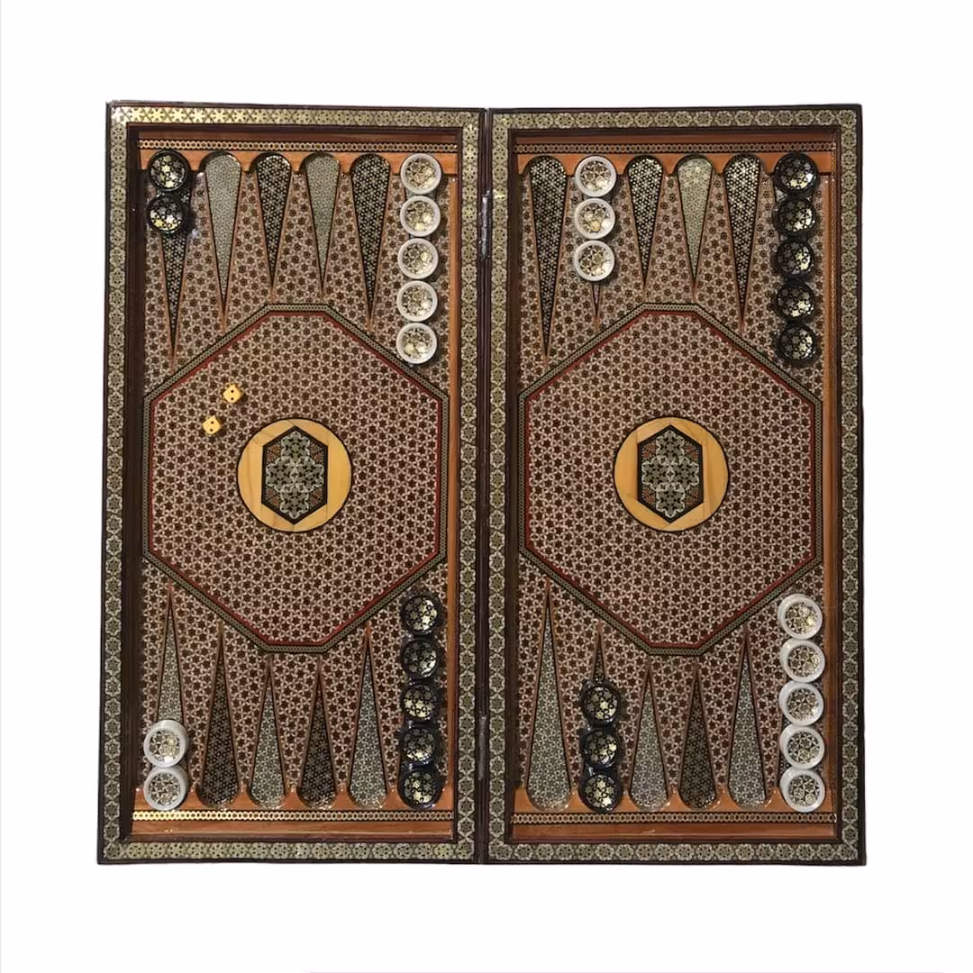 تخته نرد خاتم لبه ستونی