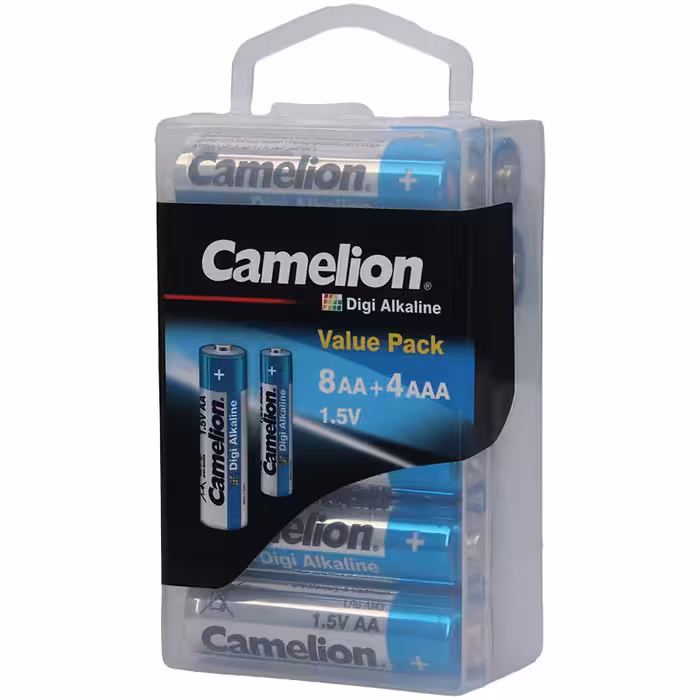 پک 8 4 باتری قلمی و نیم قلمی Camelion Digi alkaline 1.5V