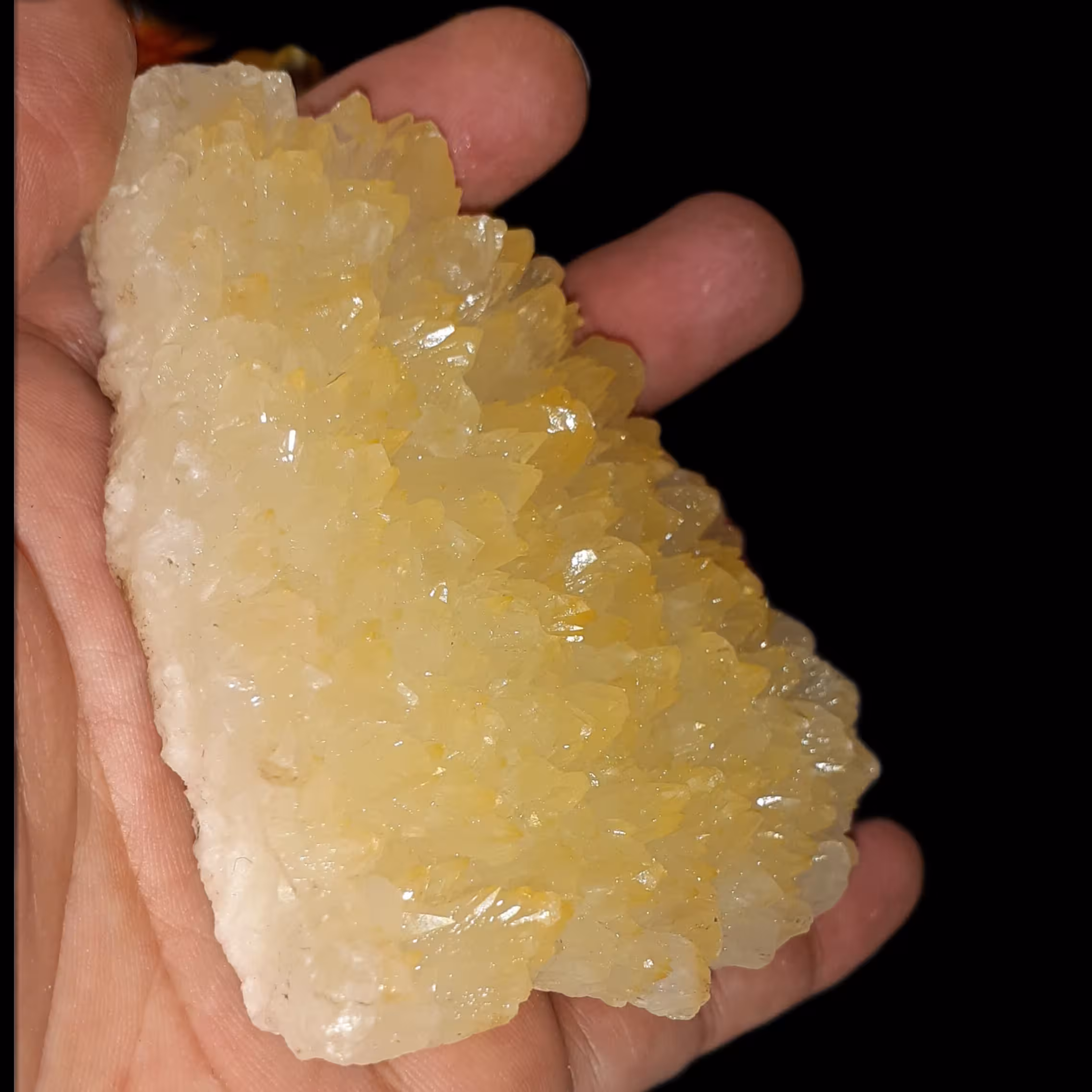 سنگ راف کلکسیونی کلسیت زرد طبیعی و معدنی 