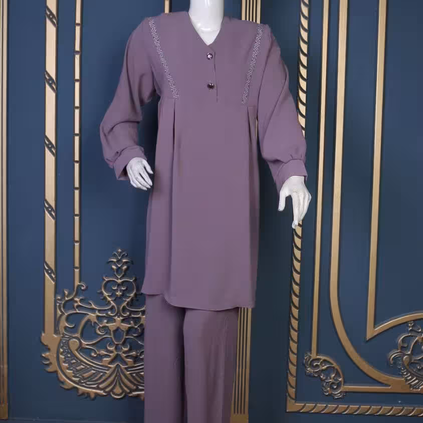 ست تونیک و شلوار  جنس ابر و بادی سایز  44 ، 46