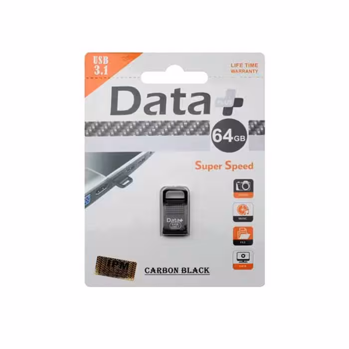 فلش 64 گیگ دیتا پلاس Data  Carbon Black USB3.1