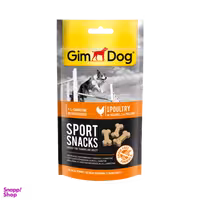 اسنک تشویقی استخوانی سگ جیم داگ (Gim Dog) با طعم مرغ GimDog Sport Snack Chicken وزن 60 گرم