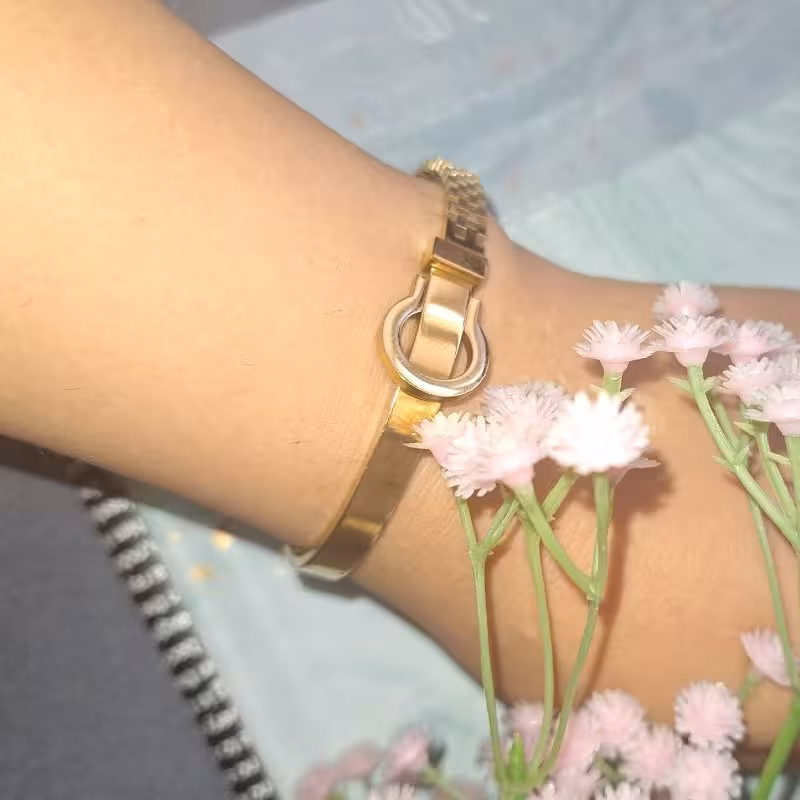 دستبند استیل طرح کمربند