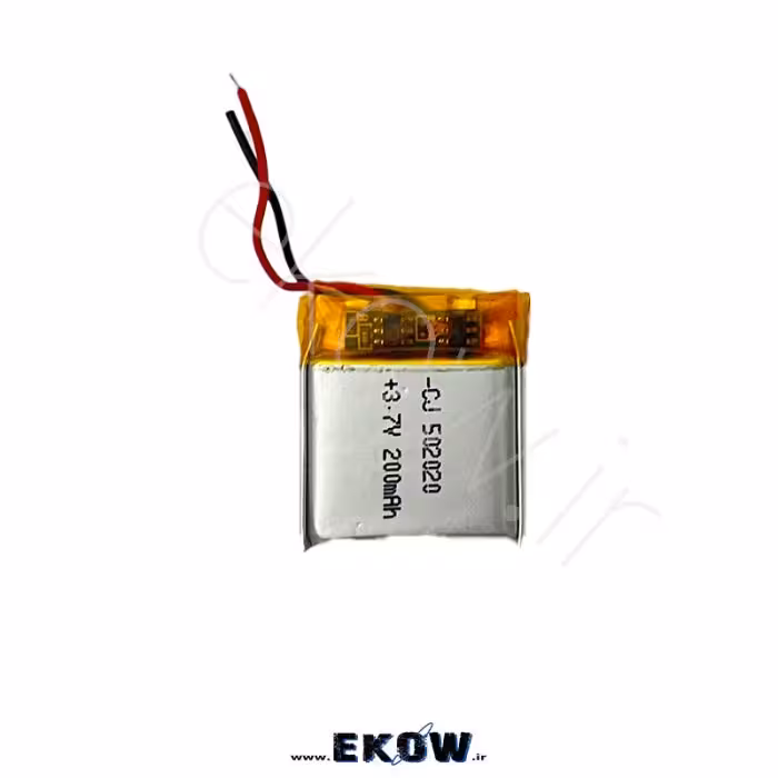 باتری لیتیوم پلیمر 200mAh(لیتیوم li-po 502020 3.4v 200mAh)