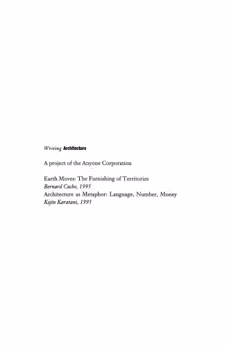 خرید و دانلود نسخه کامل کتاب Earth Moves: The Furnishing of Territories (Writing Architecture)