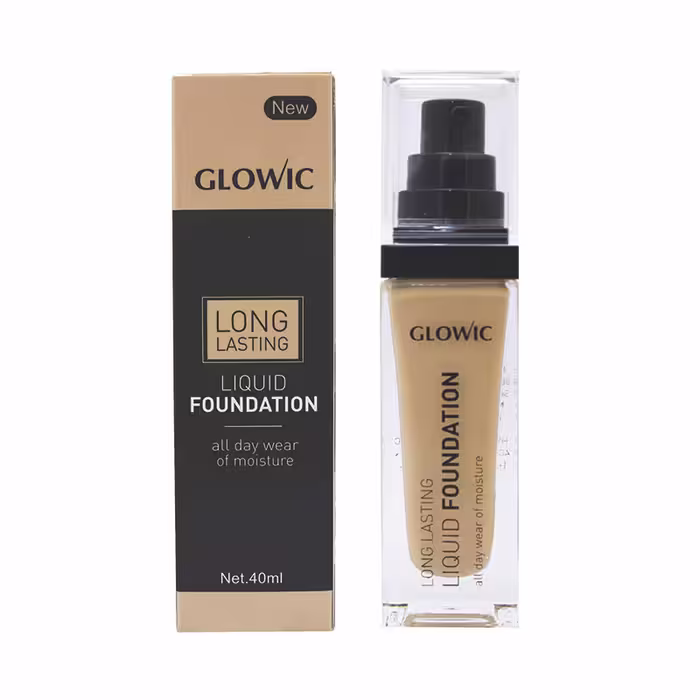 کرم پودر شیشه ای گلویک مدل Long Lasting