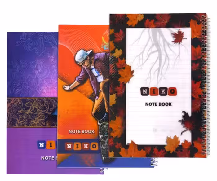 دفتر 50 برگ سیمی جلد گلاسه بهار دانش 12 جلدی