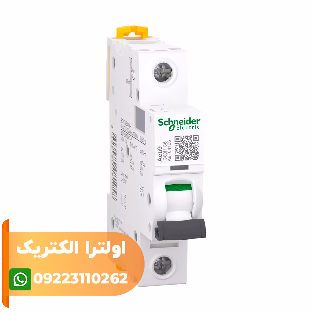 کلید مينياتوری تک پل 6 آمپر 10kA موتوری AC/DC