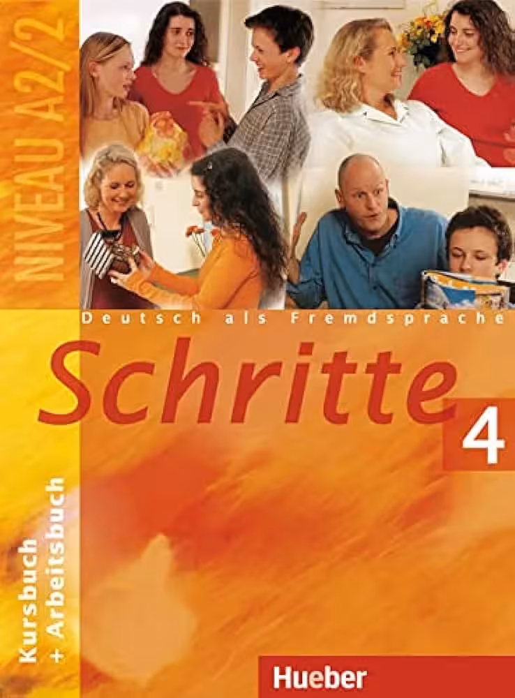 شریته 4 | کتاب آلمانی Schritte 4 Kursbuch Arbeitsbuch (A2.2)