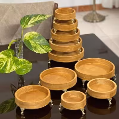 مزه خوری 5 تیکه گرد پایه دار