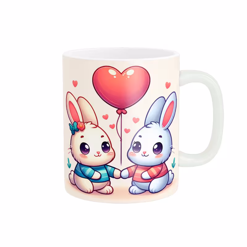 خرید ماگ-لیوان   خرگوش کوچولو  بادکنک قلبی کد 594