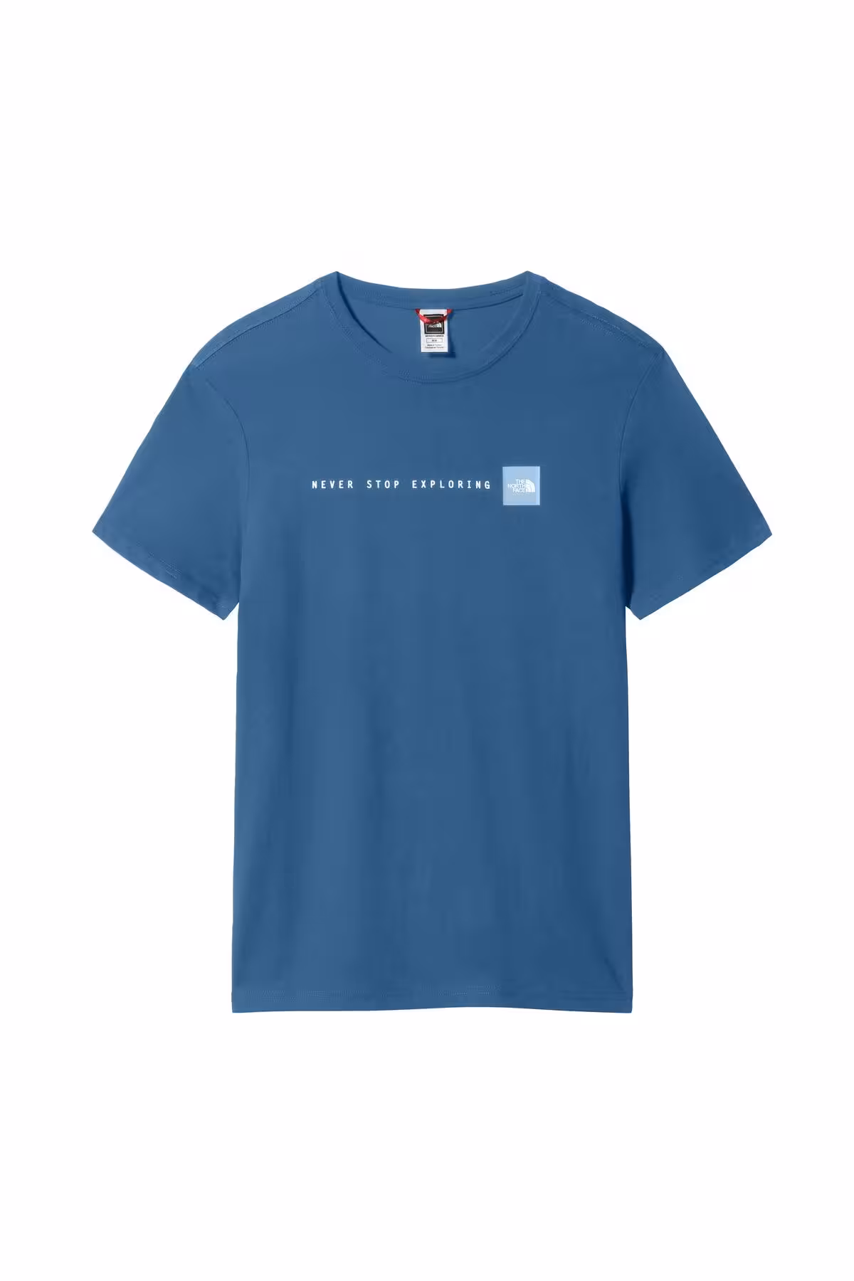 تی شرت آبی مردانه S s هرگز از کاوش کردن دست نکشید Eu Blue The North Face