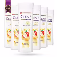 6 عدد شامپو مو زنانه کلیر CLEAR مدل ضد شوره و ضد خارش Itch Free Anti-Dandruff حجم 300 میلی‌لیتر (اورجینال)