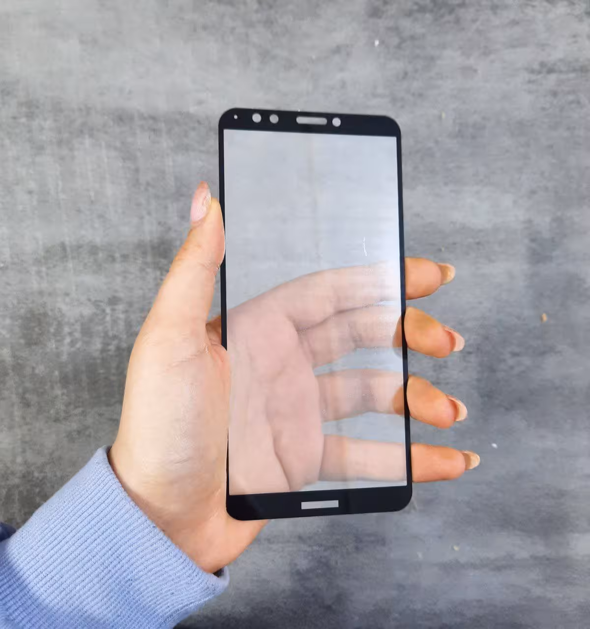 فول گلس شیشه ای Y7 Prime 2018 رنگ مشکی