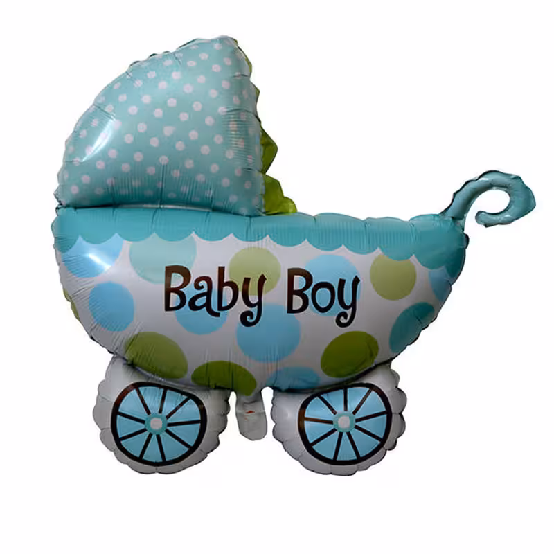 بادکنک فویلی کالسکه بیبی پسر