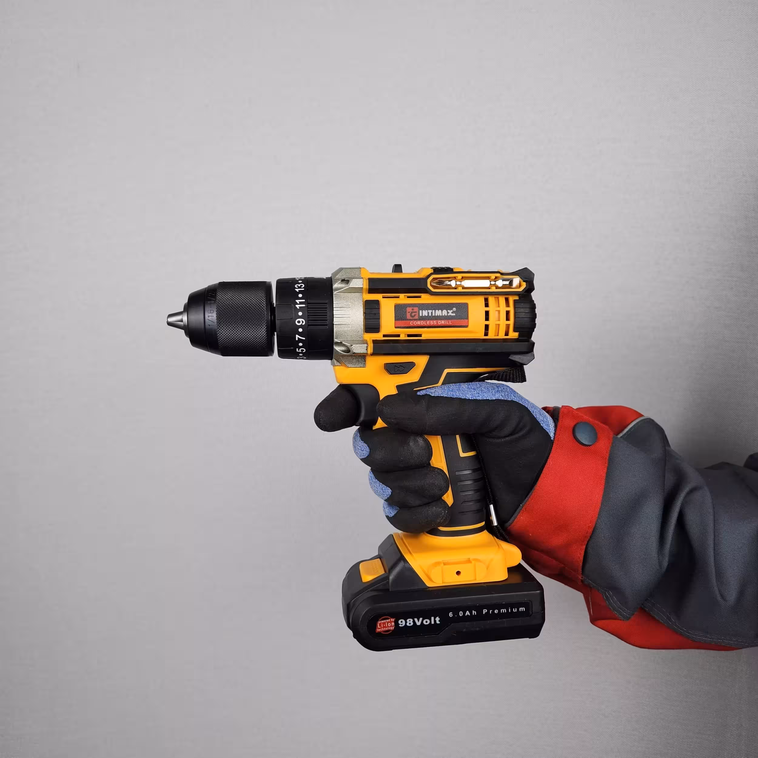 مجموعه 95 عددی دریل پیچ گوشتی چکشی شارژی اینتیمکث کد 1414