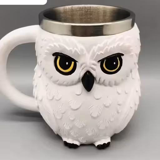 ماگ فانتزی مدل جغد سفید