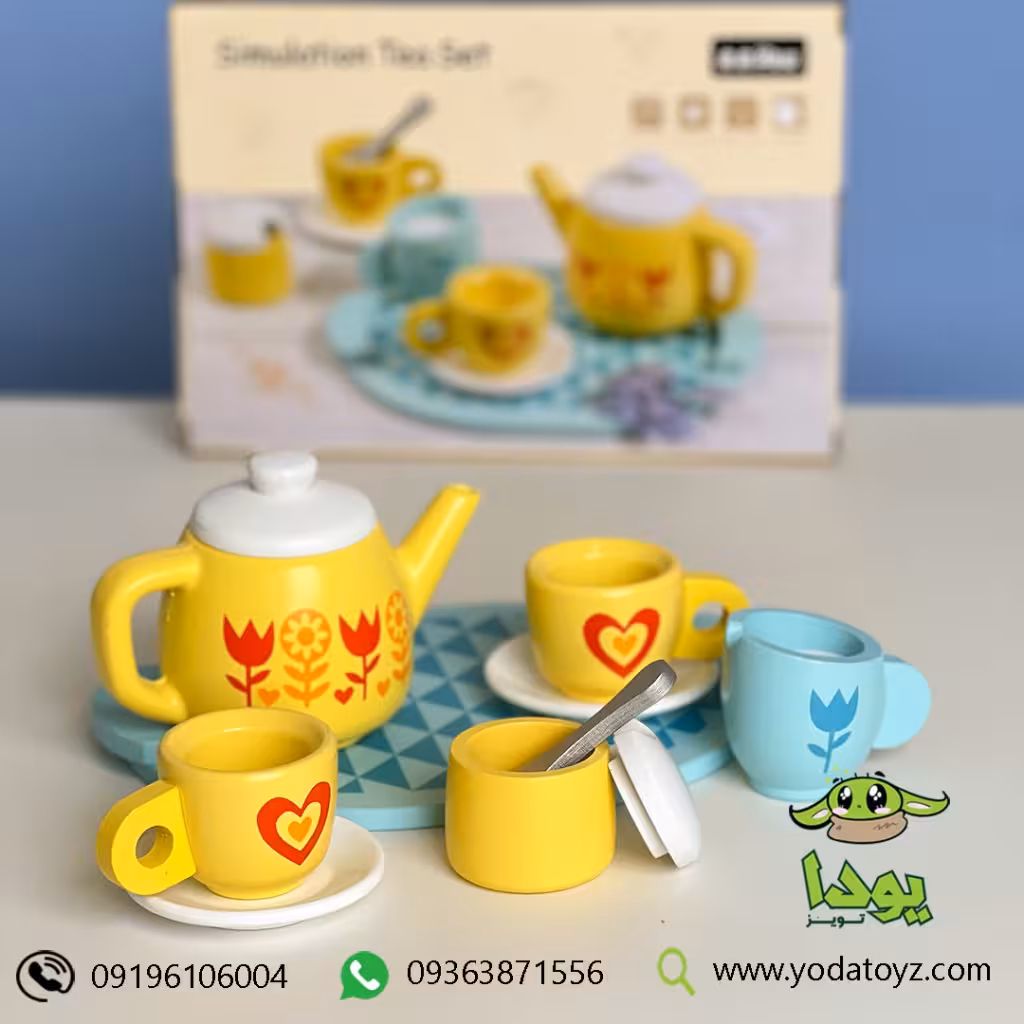 اسباب بازی ست چای خوری چوبی کودک وارداتی 1432