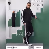 ست کاپلی بلوز و شلوار پاگانی PAGANI جلو زیپ دار