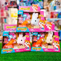 خرگوش رباتی اسباب بازی راهرو با هویچ Plush Rabbit Pet MC1049