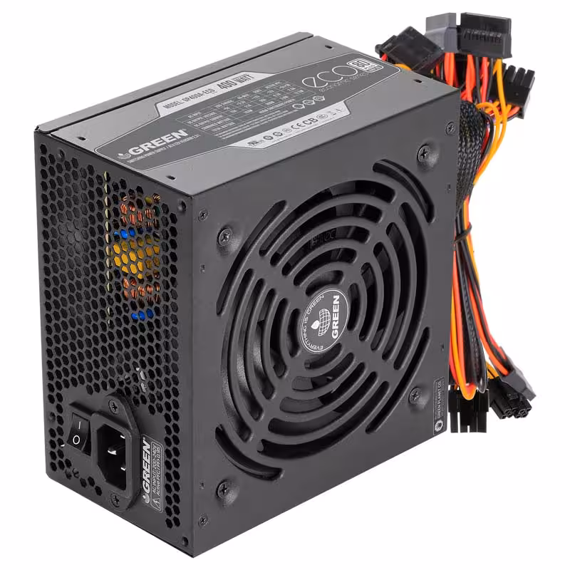 منبع تغذیه گرین مدل GP400A-ECO Rev3.1 با توان 400 وات