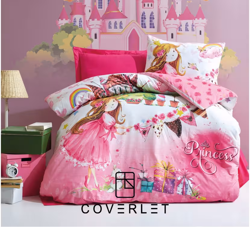 روتختی دخترانه صورتی فانتزی طرح Princess