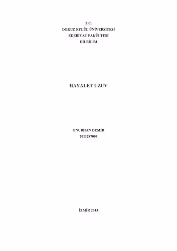 خرید و دانلود نسخه کامل کتاب HAYALET UZUV