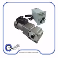 موتور گیربکس تک فاز 400 وات دور متغیر 9 دور شفت بغل(نود درجه) با کنترل دور دیجیتالی تایلی اصل