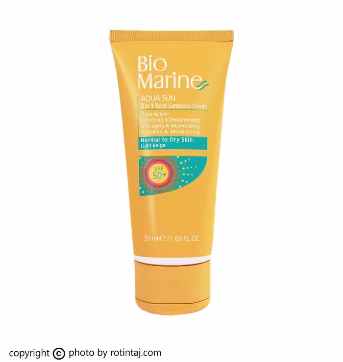 ضد آفتاب SPF50 بایومارین روشن کننده و ضد چروک پوست خشک