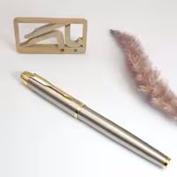 پارکر خودنویس استیل گیره طلا آی ام Parker IM FP Steel with gold trim