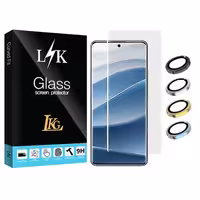 محافظ صفحه نمایش ال کا جی مدل UV مناسب برای گوشی موبایل شیائومی Redmi Note 14 Pro 4G به همراه محافظ لنز دوربین گوشی