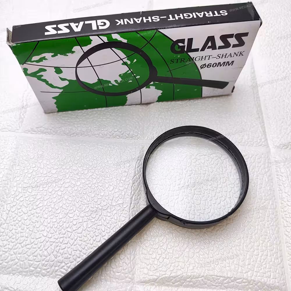 ذره بین سایز straight shank glass 60mm