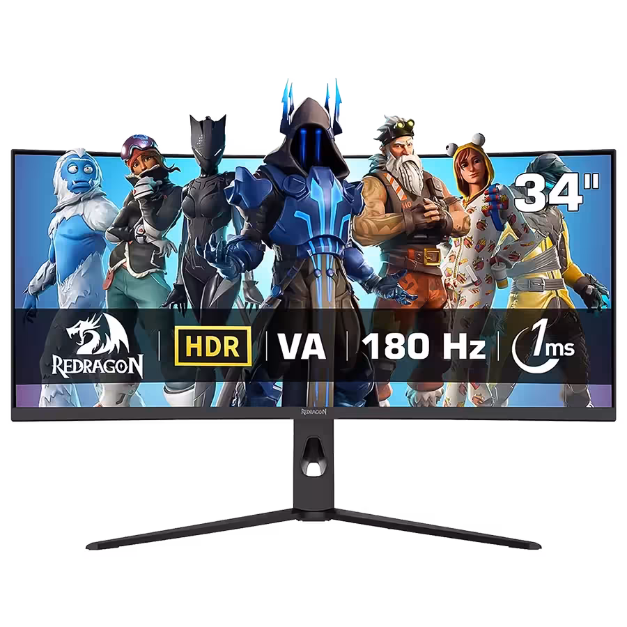 قیمت   مشخصات مانیتور گیمینگ 34 اینچ Redragon GMQ3418RVC | تکاف