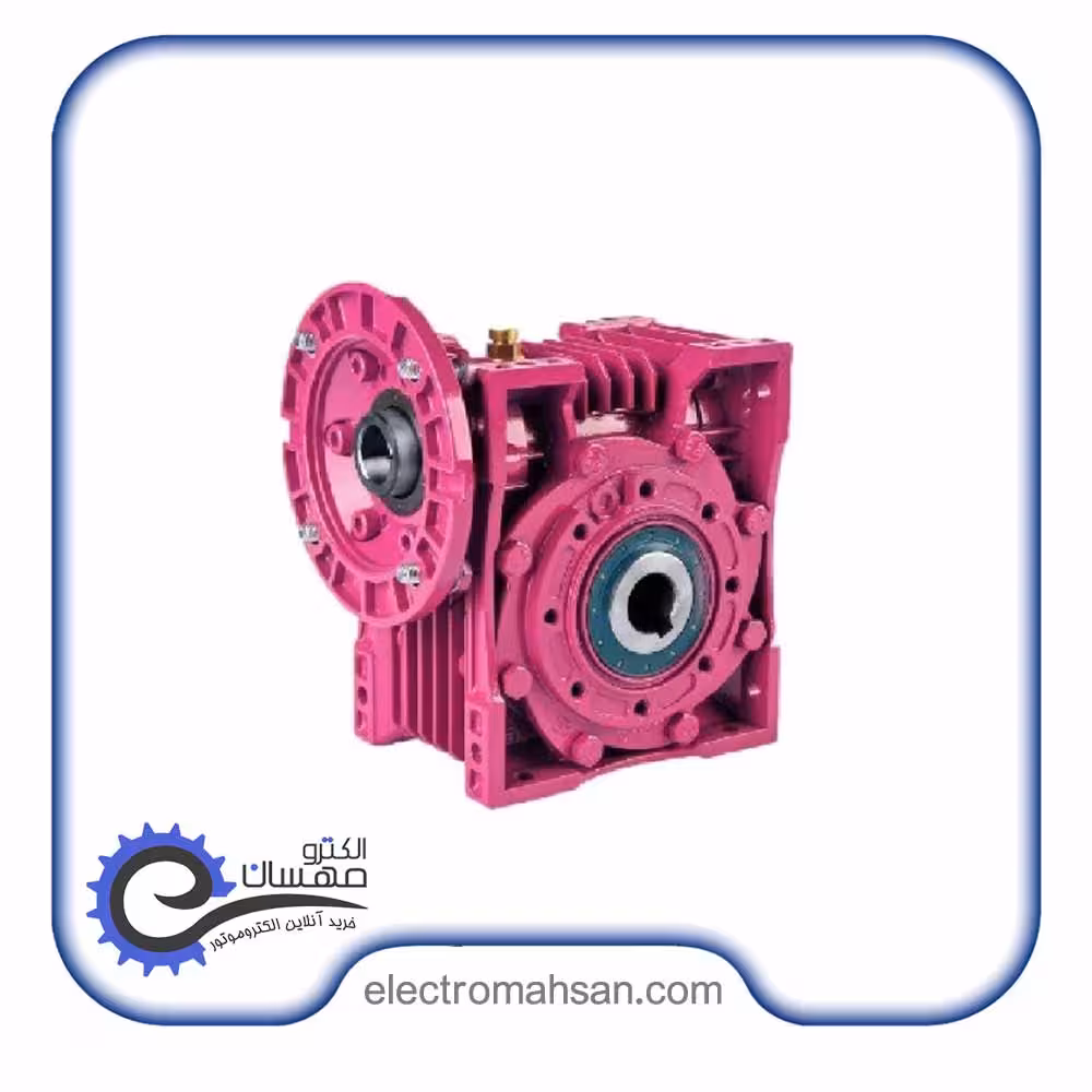 گیربکس حلزونی(کتابی) ایلماز سایز 125 نسبت 52 ورودی 28 خروجی 45 میلیمتر فلنج 100B14 ساخت ترکیه