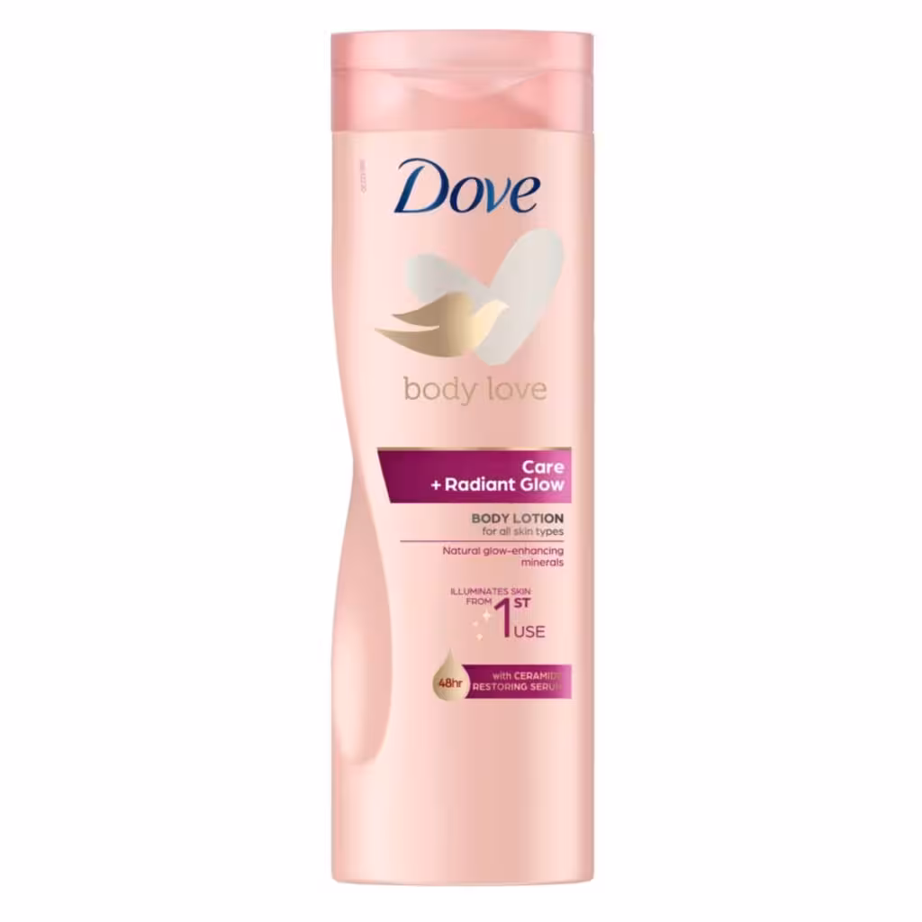 لوسیون بدن داو مدل Care   Radiant Glow مناسب انواع پوست حجم 400 میل