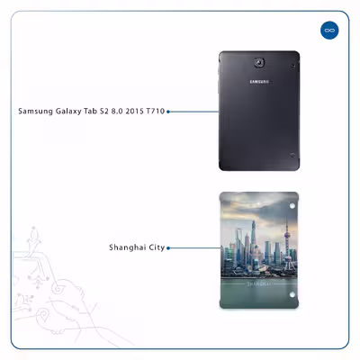 برچسب پوششی ماهوت مدل Shanghai City مناسب برای تبلت سامسونگ Galaxy Tab S2 8.0 2015 T710