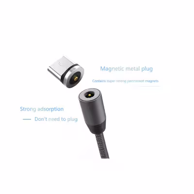 کابل تبدیل مغناطیسی USB به MicroUSB دنمن مدل D18V طول 1 متر