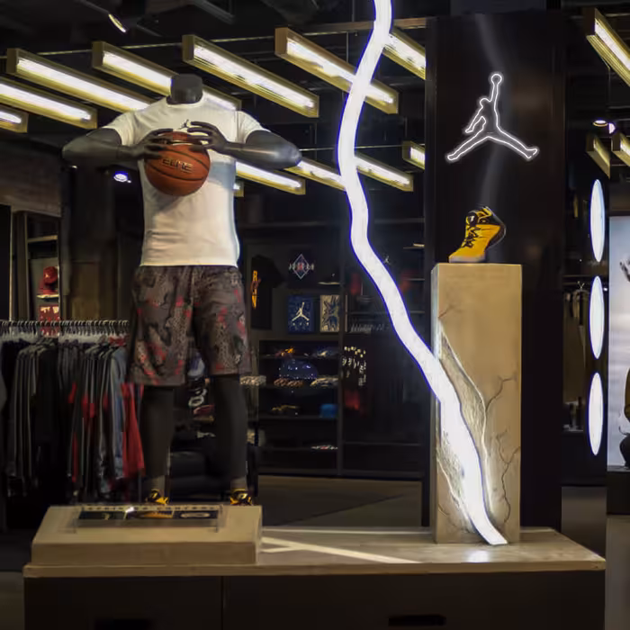 چراغ دیواری نئون دیزاین طرح Jordan_WHT