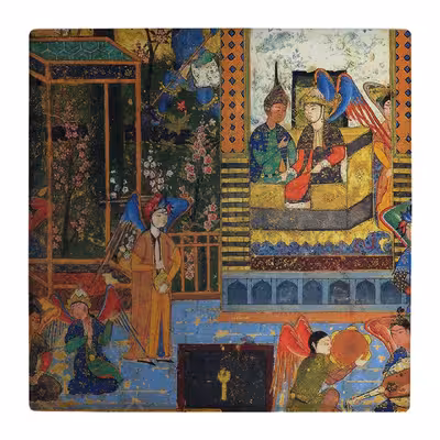 زیر لیوانی  طرح مینیاتور ایرانی کد    4792365_3450