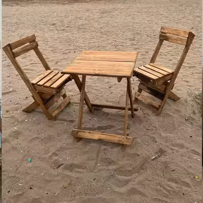 صندلی سفری مدل چوبی تاشو