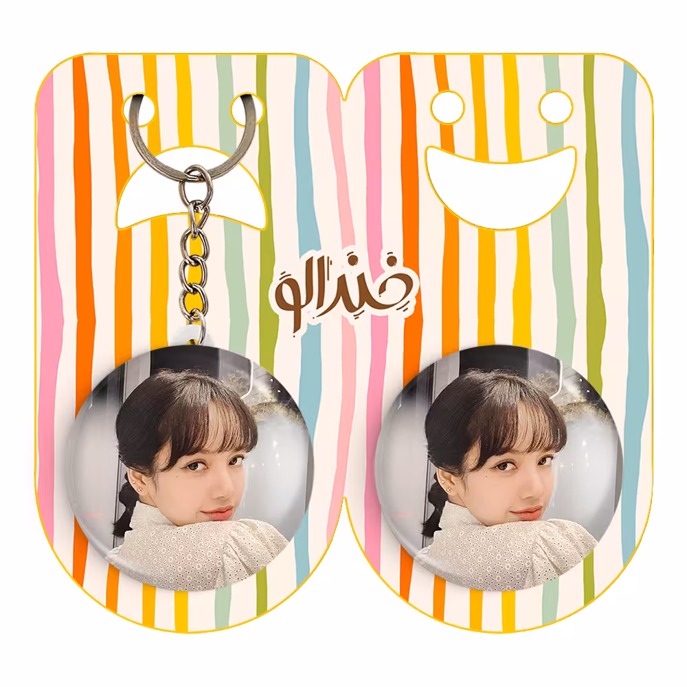 پیکسل خندالو مدل لیسا بلک پینک کد 14352 به همراه جاکلیدی